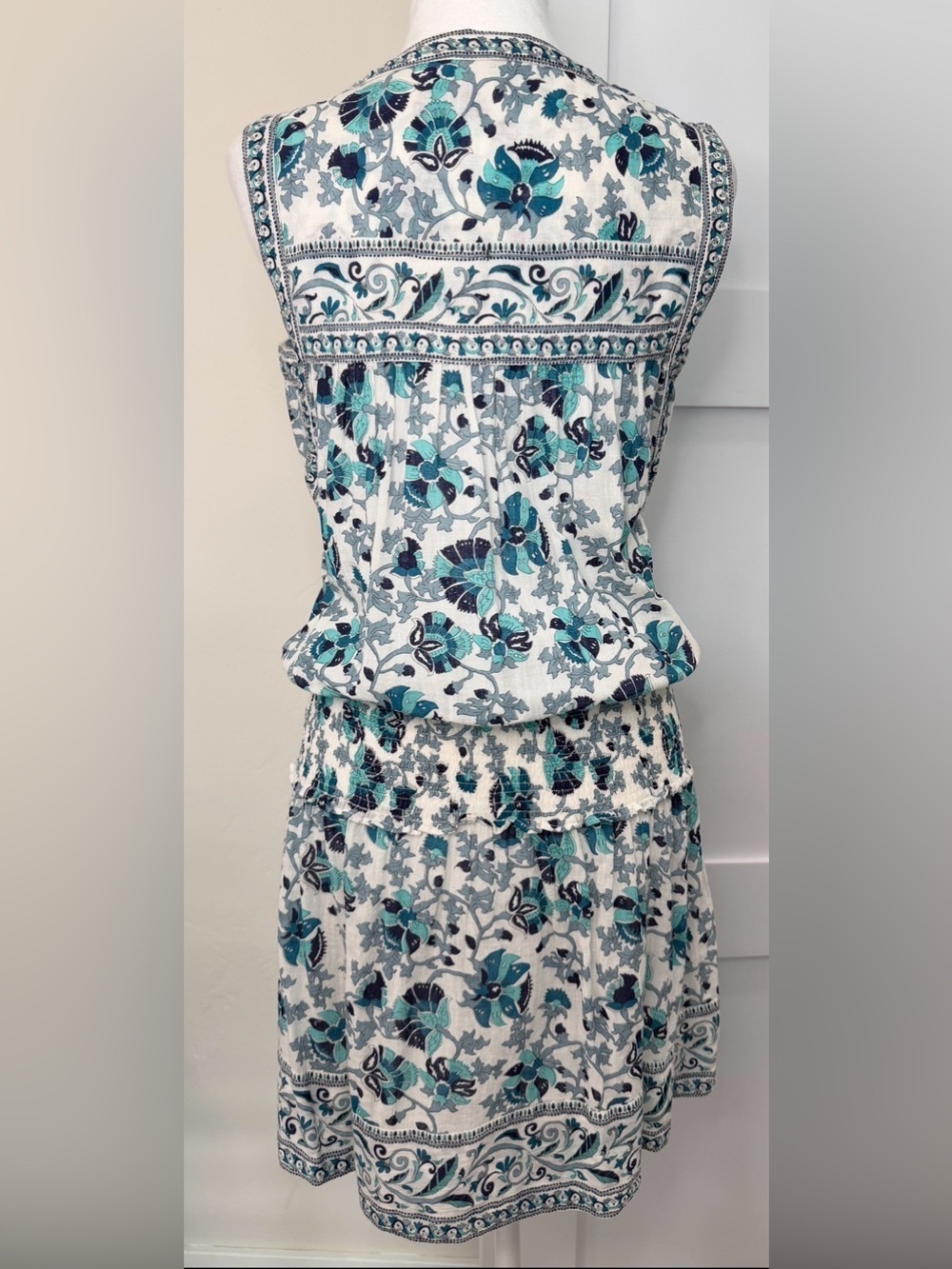 Calypso St. Barth Floral Boho Resort Wear Mini Dress Size XS EUC - Picture 4 of 9
